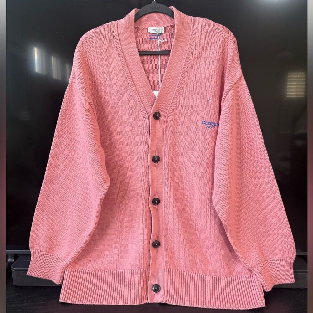 Closed Cotton Pink Oversized Cardigan Sweater
